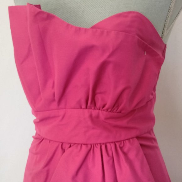 Voom Runway Sleeveless Strapless well fitted short  Mini Dress Fucsia Size M - Picture 2 of 7